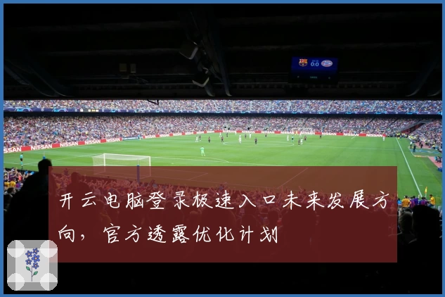 开云电脑登录极速入口未来发展方向,官方透露优化计划